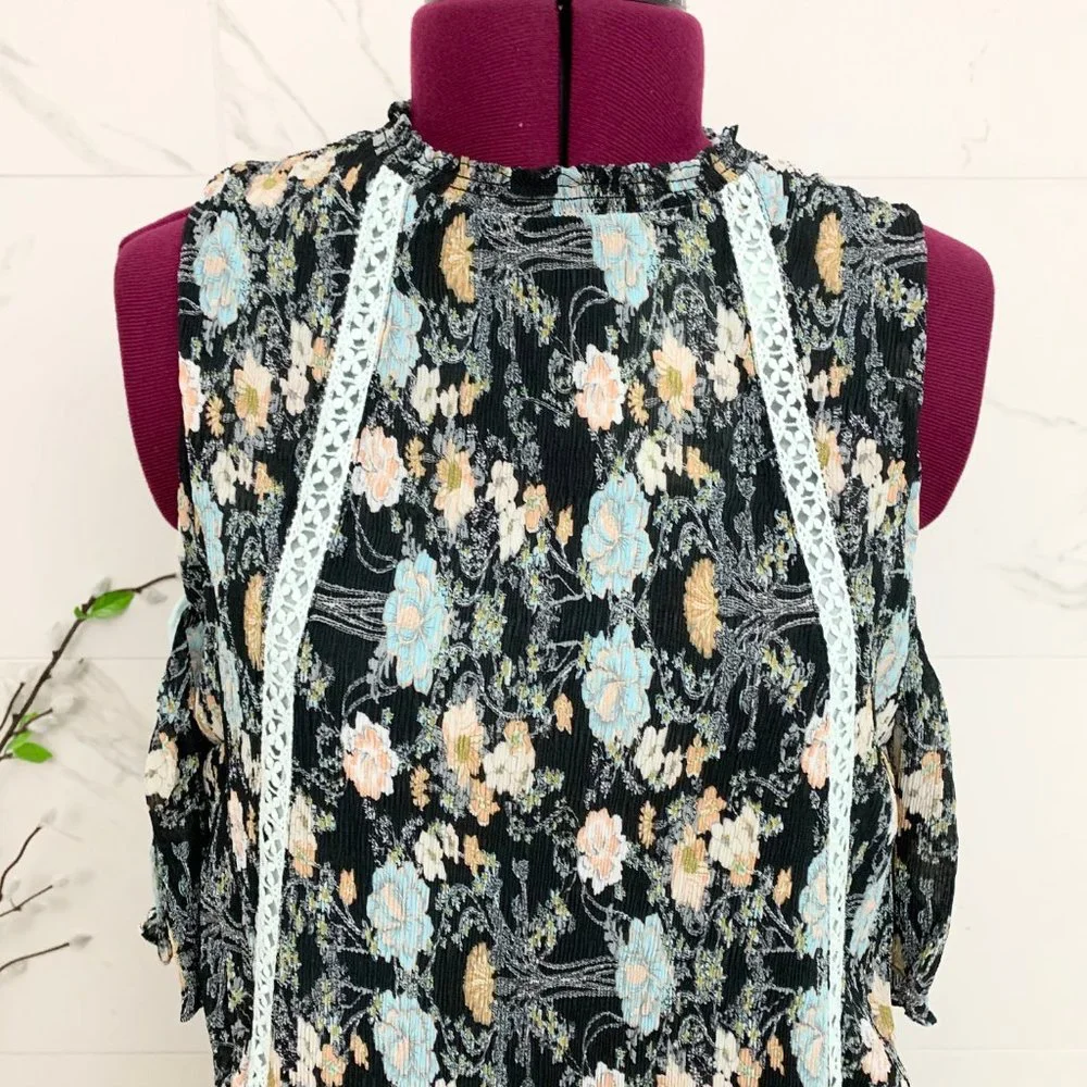 NWT Foxiedox Adora Boho Dress Cold Shoulder S NWT